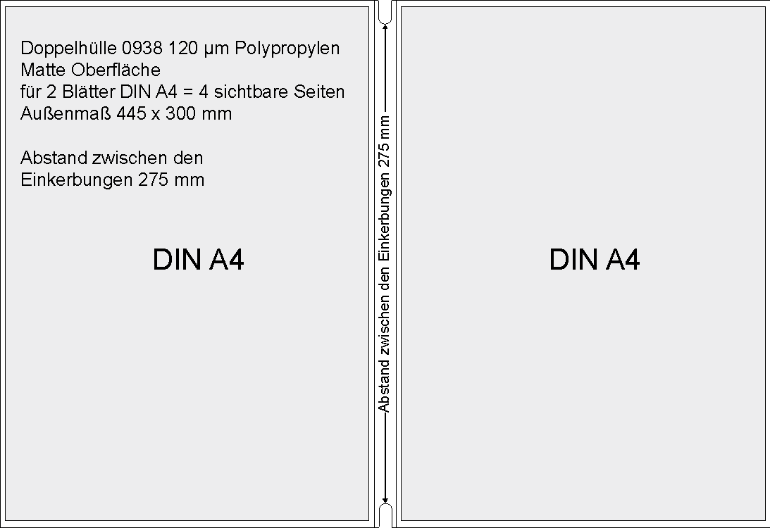 Bild von Doppel-Speisekartenhüllen DIN A4 stark
